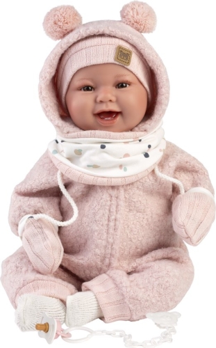 Llorens Laughing Baby Doll Tala Pink with Sound 44 cm