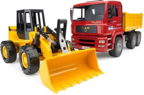 Bruder MAN Dump truck and loader FR 130