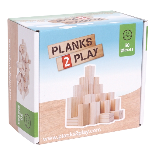 Planks2Play Wooden Pillars 30 Pieces Small