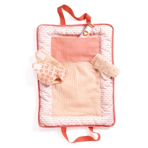 Djeco Pomea Doll Diaper Bag Pink Peak