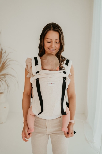 Babylonia Baby Carrier Tricot-Click Almond Melange