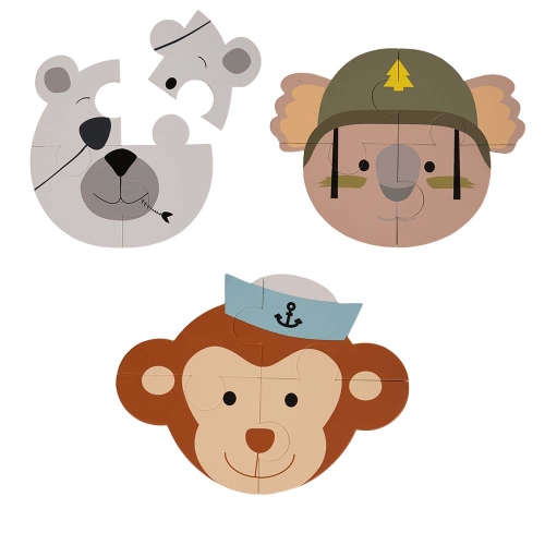 BoJungle Animal Puzzle Monkey Bear and Koala