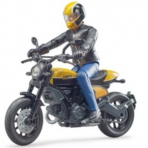 Bruder bworld Ducati Scrambler with rider