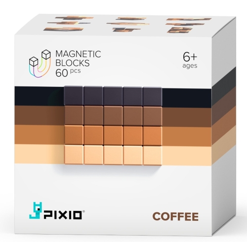 Pixio Magnetic Toy Abstract Coffee 64 Pieces