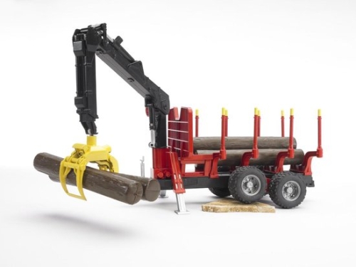 Bruder trailer with tree trunk grab