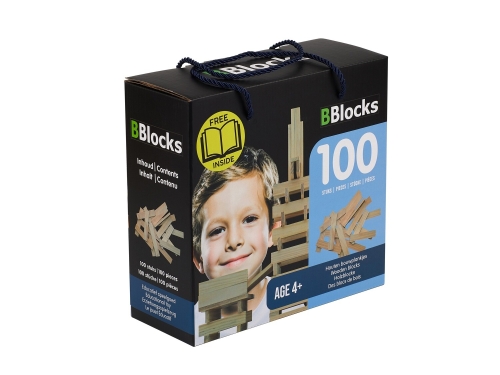 BBlocks 100 pieces blank in cardboard box