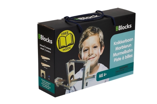 BBlocks marble track in cardboard box