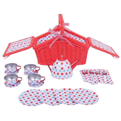 BigJigs tea set in picnic basket