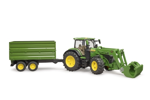 Bruder John Deere 7R 350 with front loader and trailer