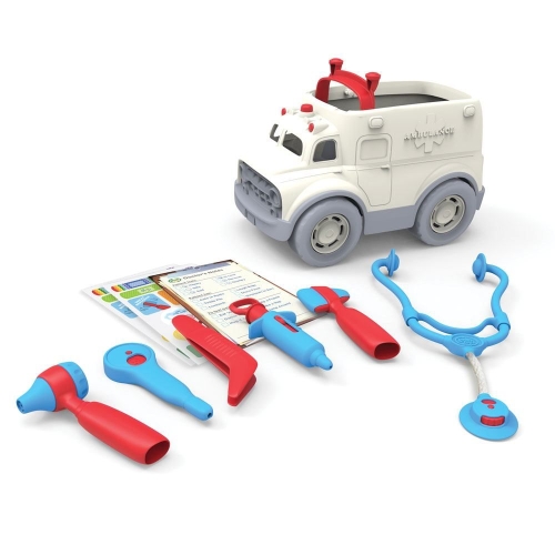 Green Toys ambulance and doctor's kit