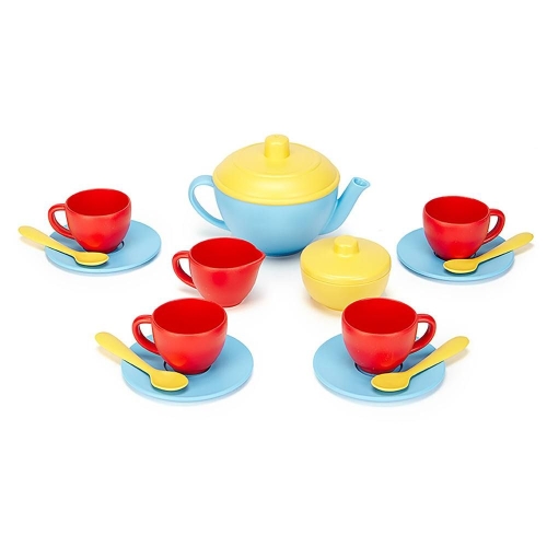 Green Toys tea set blue