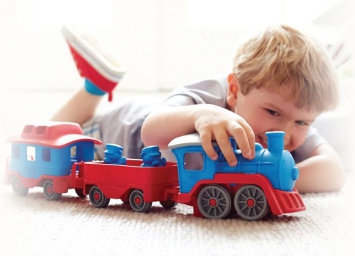 Green Toys train blue