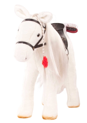 Götz Boutique, wedstrijdpaard met zadel en teugel, Lipizzaner, wit, 37 cm
