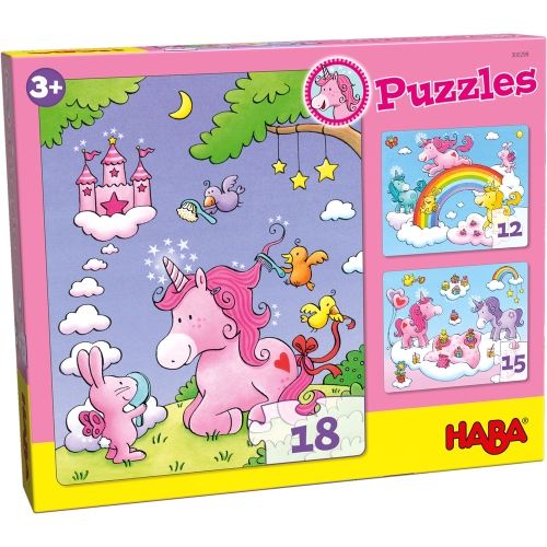 Haba puzzles unicorn glitter shine