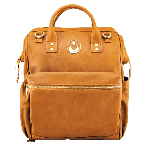 Isoki Diaper Bag Byron Backpack Amber Tan Cognac