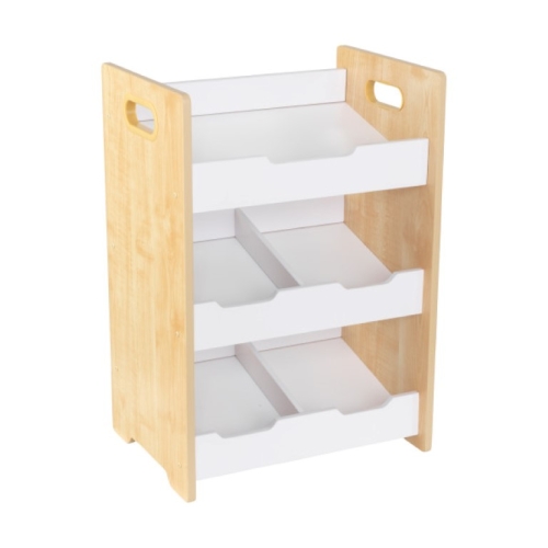 Kidkraft cabinet with slanted storage bins Natural with White