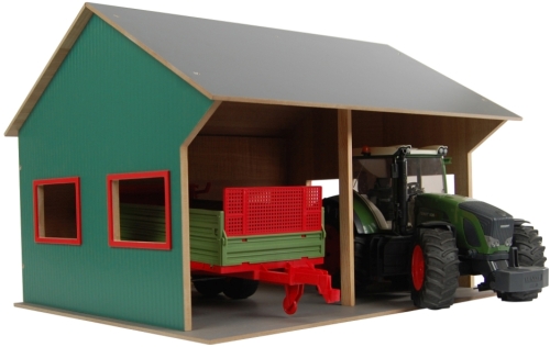 Kids Globe Agricultural Shed for 2 Vehicles 1:16