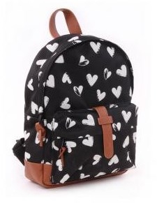 Kids backpack Kidzroom Black and White Hart black