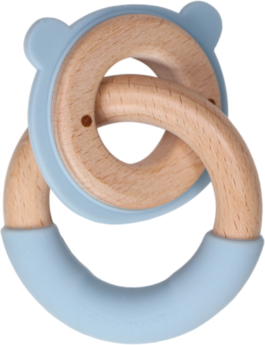 Label Label teether double bear blue