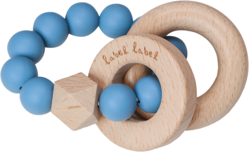 Label Label Teether Beads Blue