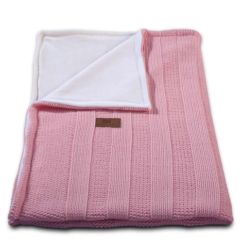 Baby&#39;s Only Cot Blanket Chenille Robust Rib Old Pink