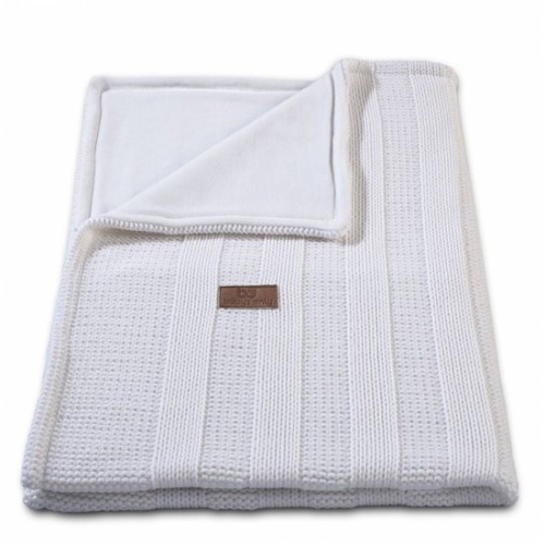 Baby&#39;s Only Cot Blanket Chenille Robust Rib White
