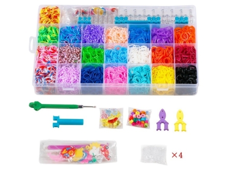 Loom Bands 5600 piece with shelf and accessories