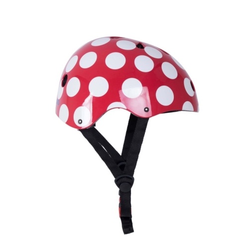 Kiddimoto children's helmet Red Dotty medium