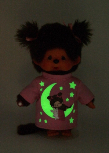 Monchichi girl 20cm Glow in the dark