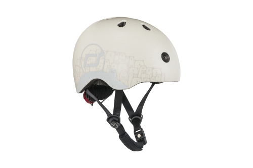 Scoot and Ride helmet with reflection XS Ash