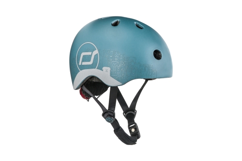 Scoot and Ride helmet with reflection XS Steel