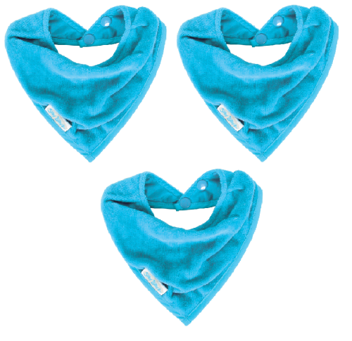 Silly Billyz bib Towel Bandana Bibs aqua 3 pieces