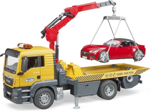 Bruder Tow truck with roadster