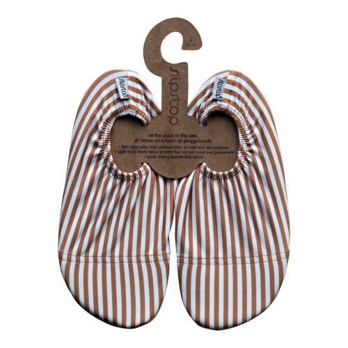 Slipstop children's swimming shoe XL (33-35) cognac stripes