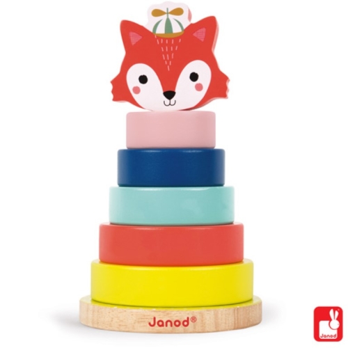 Janod Baby Forest stacking tower fox