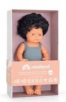 Miniland Baby Doll Curls Black Hair 38 cm