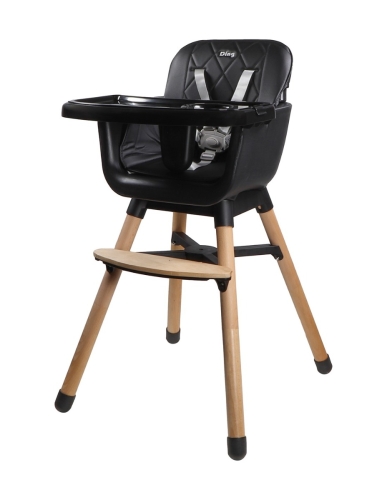 Ding Wooden High Chair Daily Black