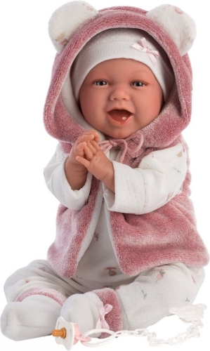 Llorens Laughing Baby Doll Mimi Pink with Sound 42 cm