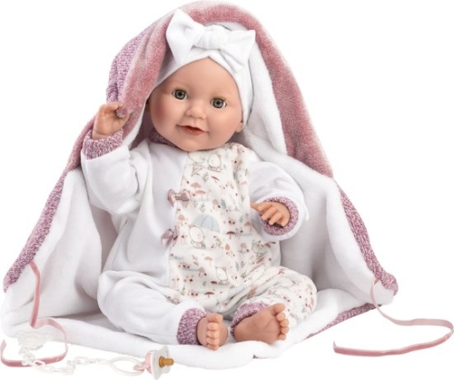 Llorens Crying Baby Doll Heidi with Sleeping Eyes and Sound 42 cm