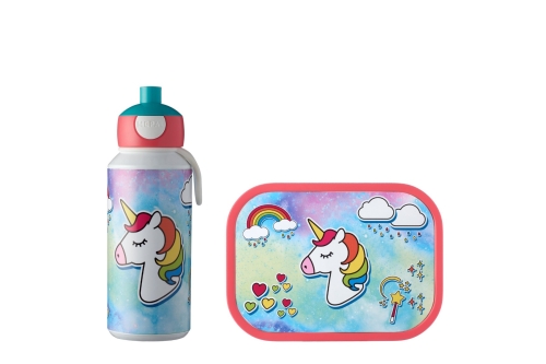 Mepal Drinking Bottle Pop-up and Lunchbox Campus Unicorn