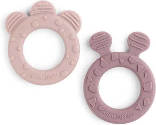 Done by Deer Teething rings Deer Friends Powder Pink (2 pieces)