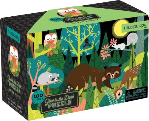 Mudpuppy Glow in the Dark Puzzle In the Forest 100 pieces