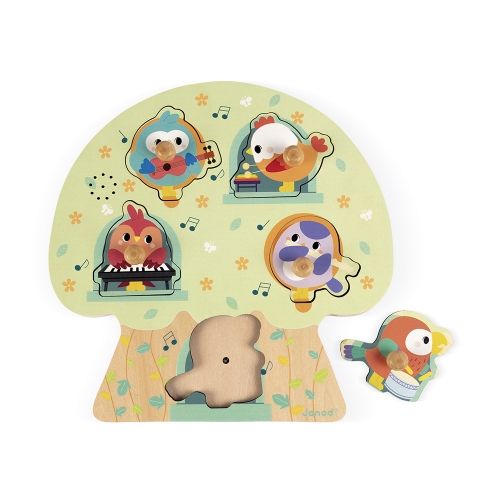 Janod Music Puzzle Bird Party