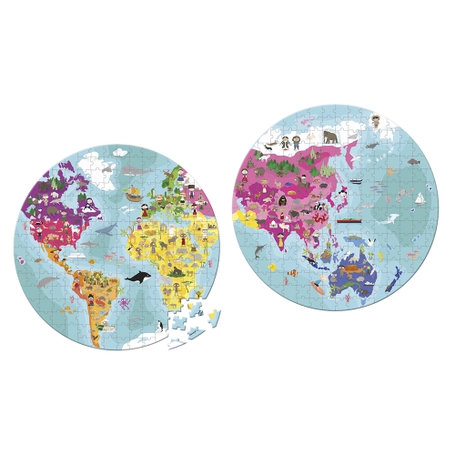 Janod Puzzle The World double-sided