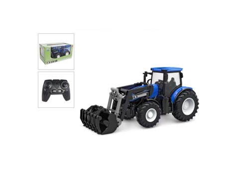 Kids Globe Tractor with Light and Front Loader Blue