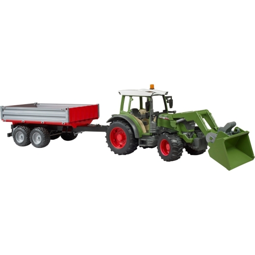 Bruder Fendt Vario 211 with front loader and dump trailer