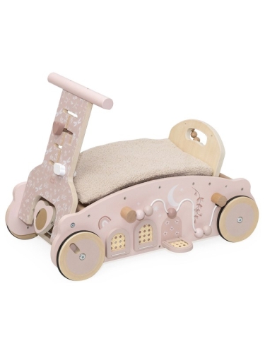 Label Label Label 3-in-1 Wooden Walking Trainer Pink