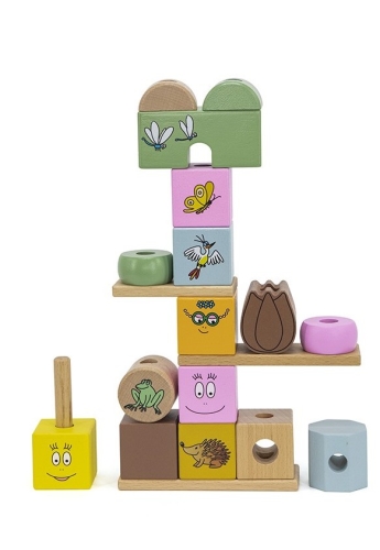 Label Label Label Barbapapa Wooden Stacking Blocks