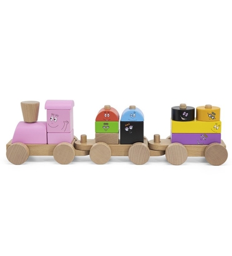 Label Label Label Barbapapa Wooden Stacking Train