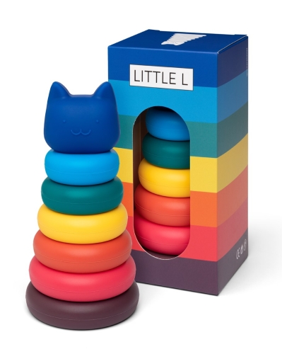 Little L Stacking Tower Cat Vibrant Colors